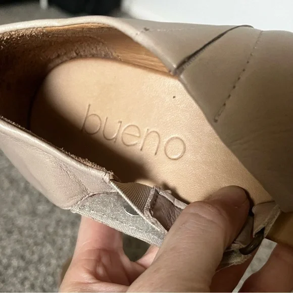 Bueno Kale Leather Asymmetrical Open-Toe Sandals Tusk Cream 39 - Picture 7 of 7